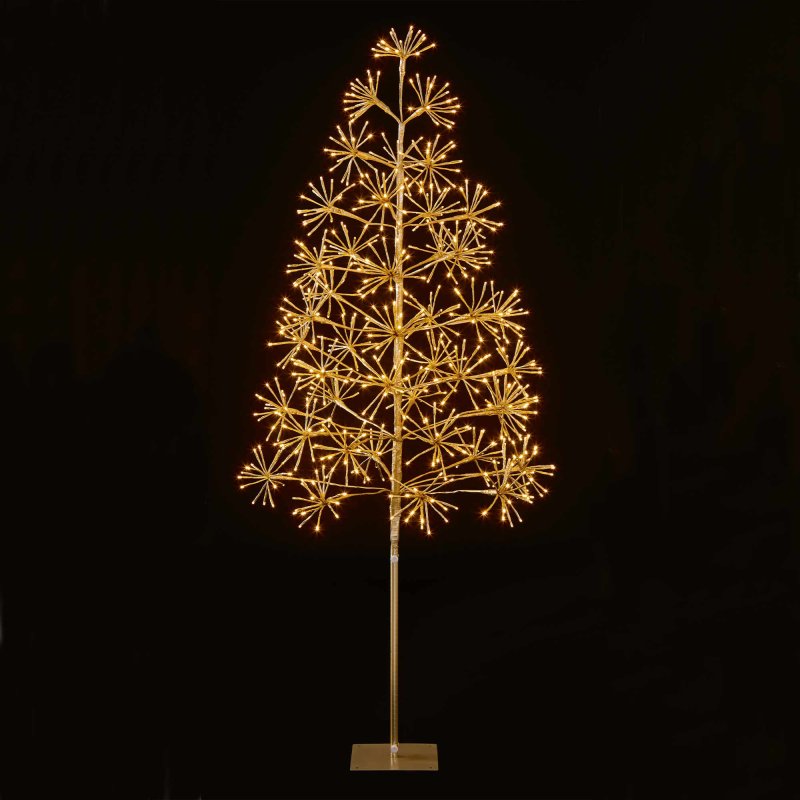 4ft/120cm Christmas Tree With 448 LED Warm White Lights Gold