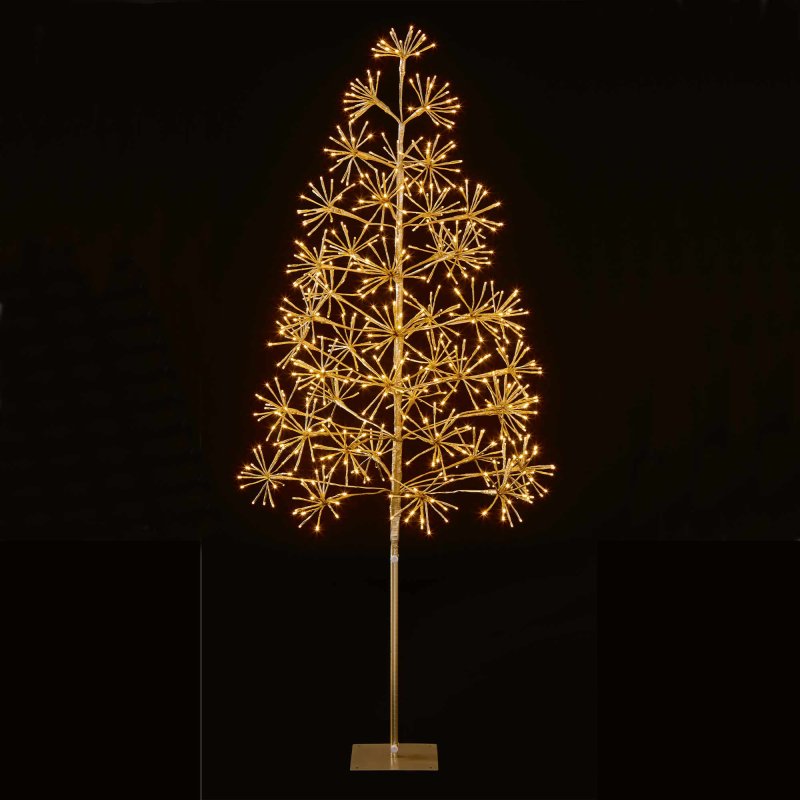 5ft/150cm Christmas Tree With 576 LED Warm White LED Lights Gold