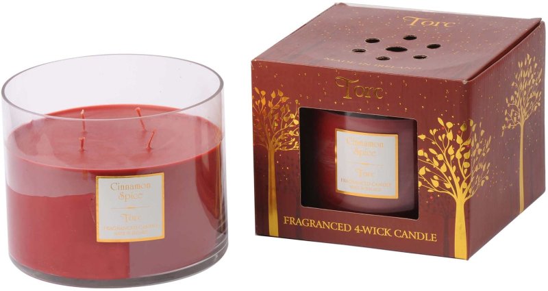 Torc Cinnamon Spice 4 Wick Candle 15cm