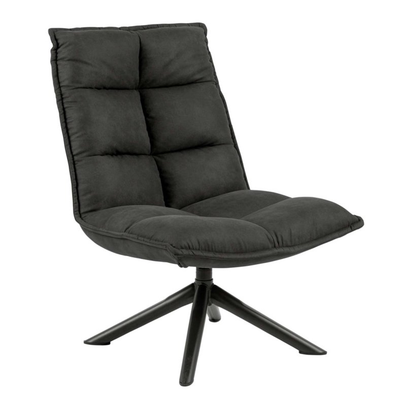 Bora Swivel Chair Fabric Dark Grey