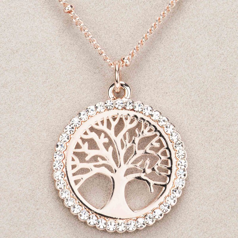 Newgrange Living Tree Of Life Pendant Rose Gold