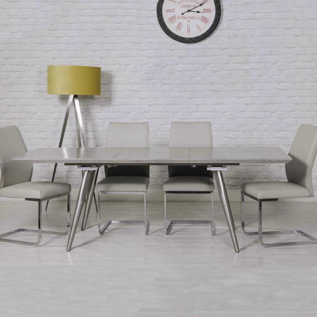 Chicago 8-10 Person Extending Dining Table Grey - Dining Tables - Meubles