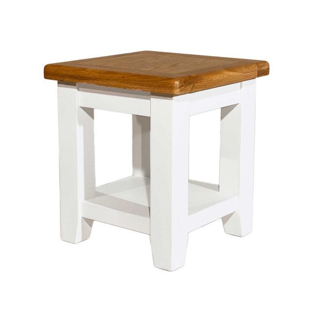 Olivia Lamp Table Painted White Meubles, White End Tables With Built In Lamps