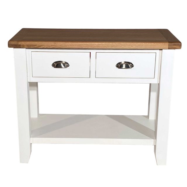 Olivia 2 Drawer Console Table Painted White Meubles Olivia 2 Drawer Console Table Painted, Distressed Oak Console Table