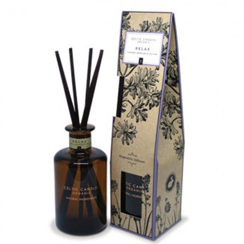 Celtic Candles Organic Relax Lavender, Geranium & Tea Tree Diffuser 200ml