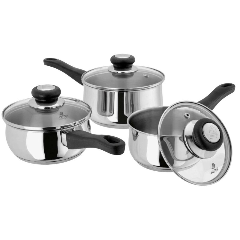 Judge Vista 3 Piece Saucepan Set