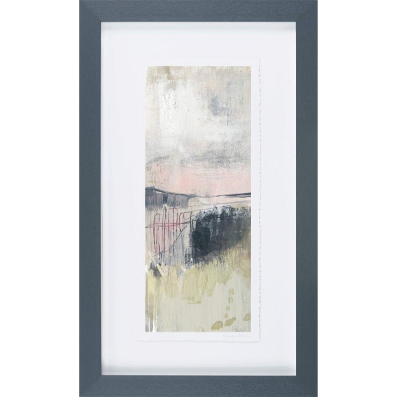 Camelot Blush Horizon Panels I 34cmx57cm Picture By June Erica Vess Black Frame 