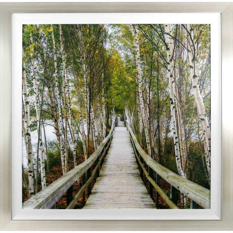 Camelot The Path Home 84cmx84cm Picture Silver Frame 