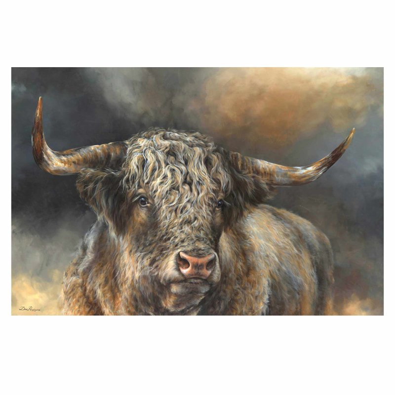 Grand Kyloe Bull - Large  Canvas 120 x 80 cm 