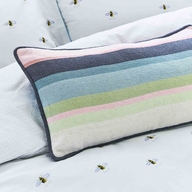 Joules Kelmarsh Stripe Cushion 30cm x 60cm MultiColoured Cushions