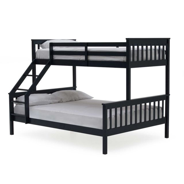 Space Painted Triple Bunk Bed Blue, How Much Clearance For Bunk Beds