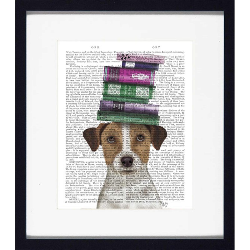 Camelot Novel Dogs II 30cm x 34cm Pictures Black Frame 