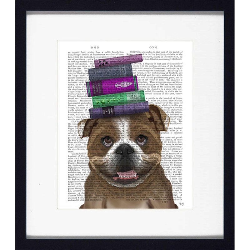Camelot Novel Dogs IV 30cm x 34cm Pictures Black Frame 