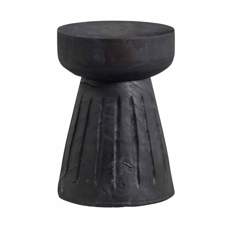 Borre Stool Wood Black