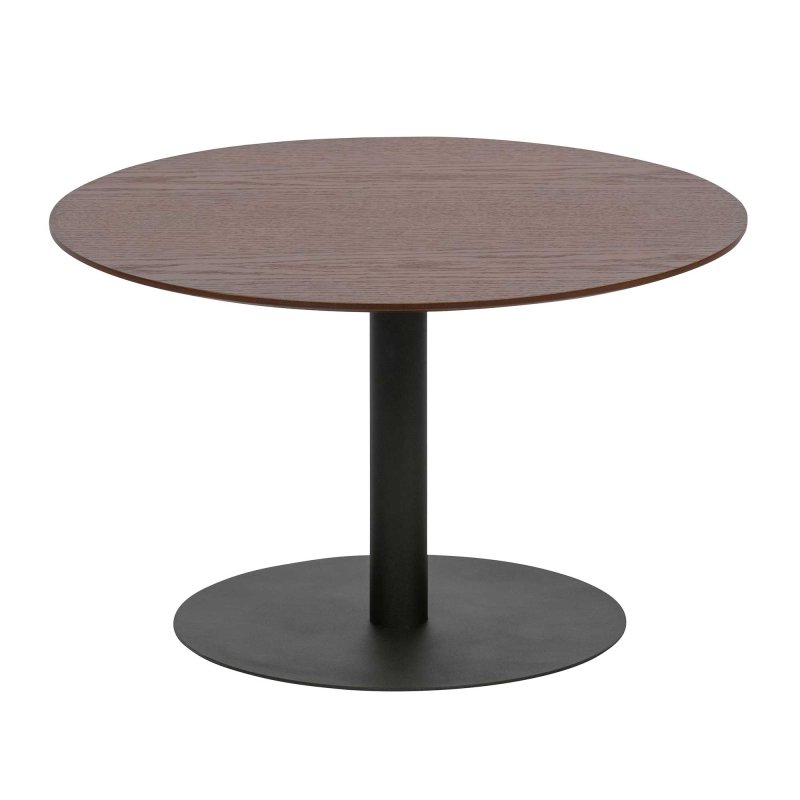 Odin Coffee Table Metal/Wood Walnut 60cm