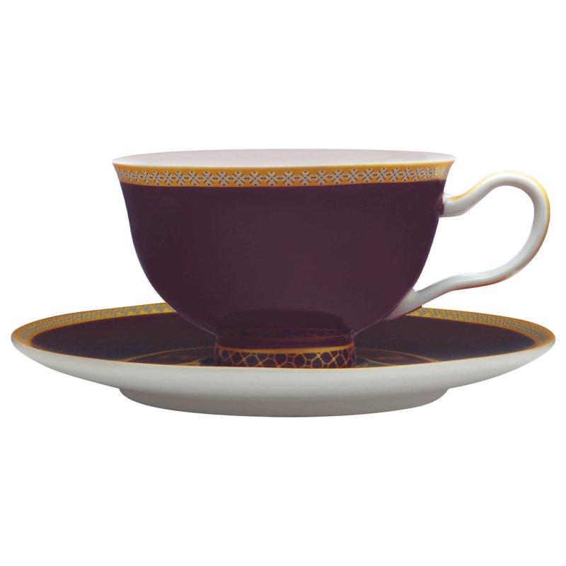 Maxwell & Williams Teas & C's Kasbah Porcelain 200ml Footed Cup and Saucer Violet 