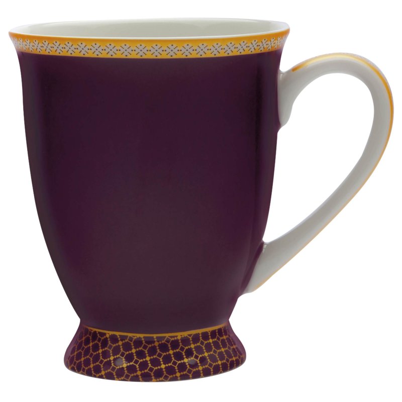 Maxwell & Williams Teas & C's Kasbah Porcelain 300ml Footed Mug Violet 