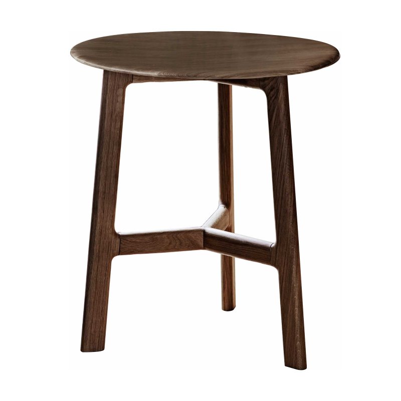 Valencia Round Side Table Walnut  50 X 50 X  57 cm