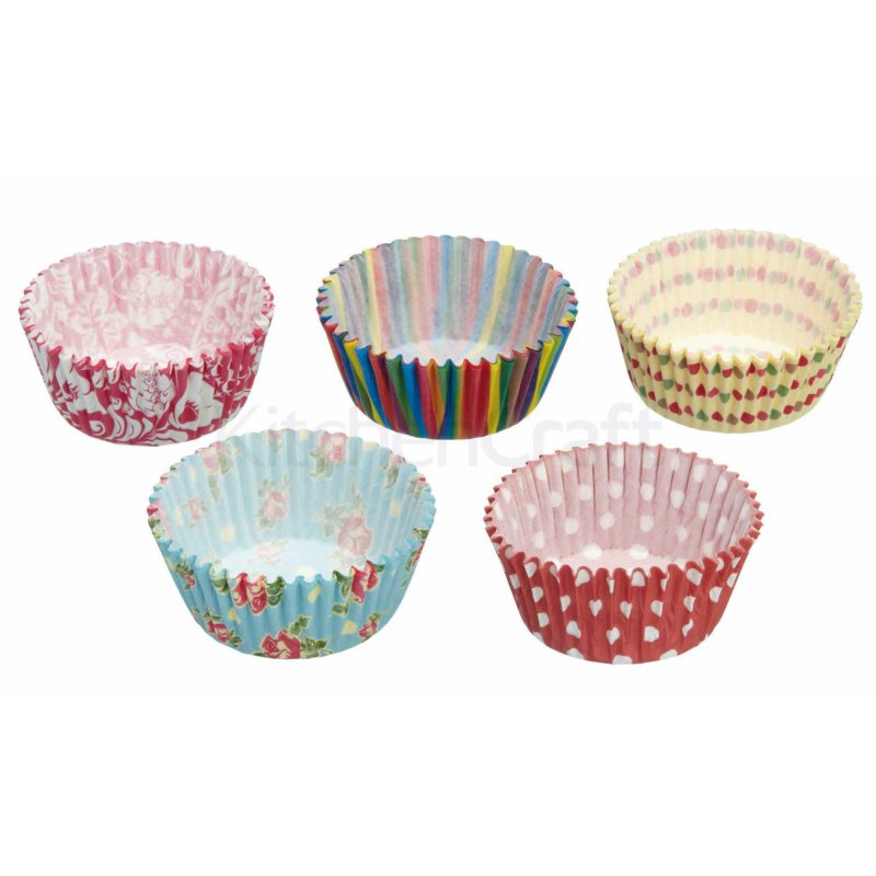 Kitchen Craft Sweetly Does It 7cm Paper Cake Cases Assorted Patterned Pack of 250