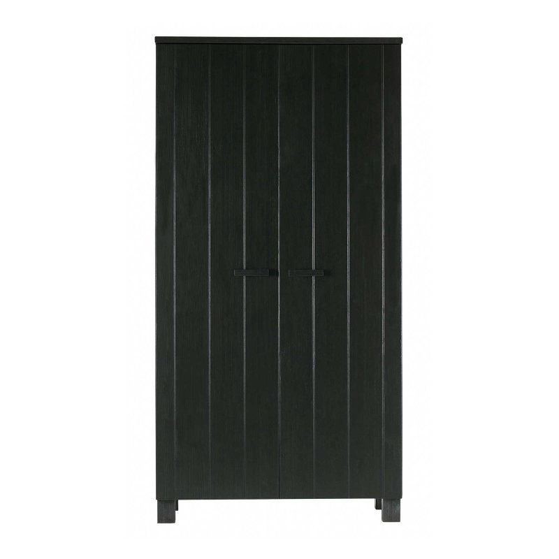 Dennis Wardrobe Black Unassembled