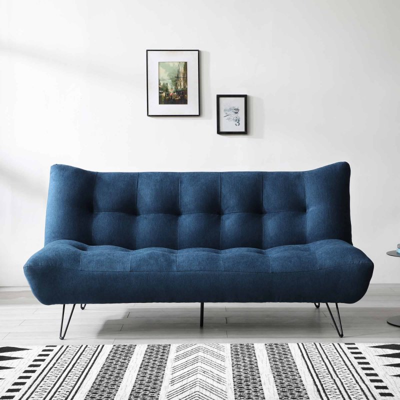 Kruger 3 Seater Sofa Bed Fabric Green Meubles