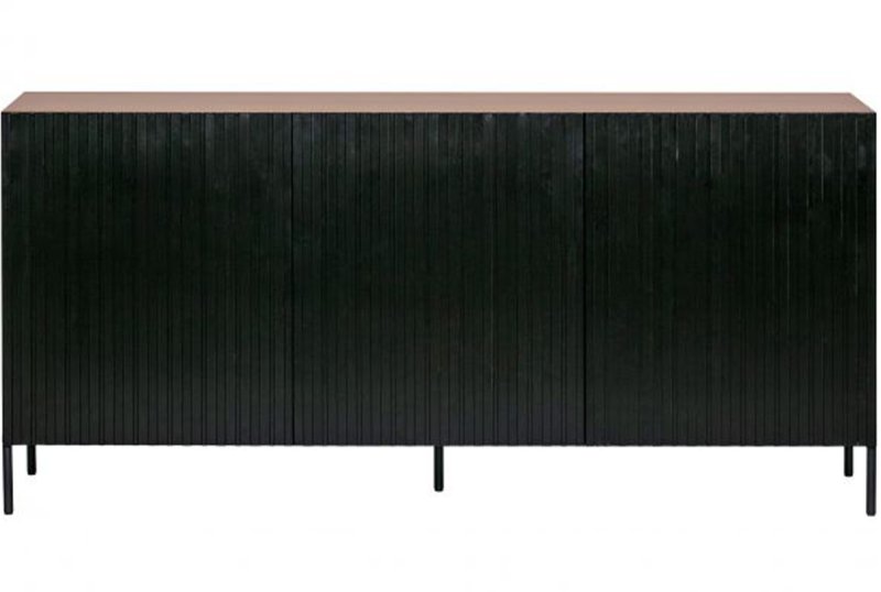 WOOOD Gravure Sideboard Natural With Black Doors 