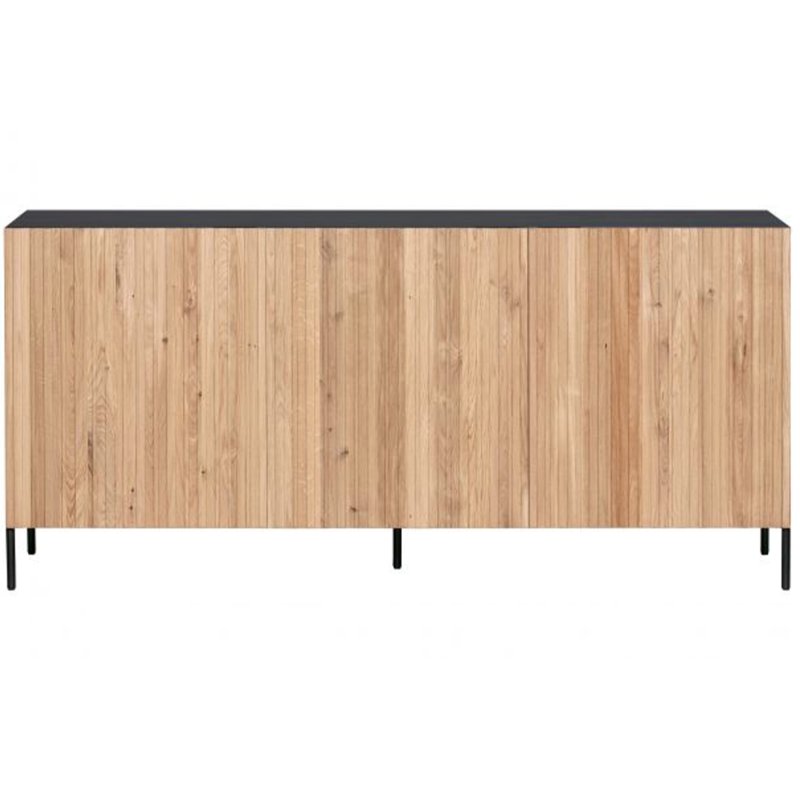 WOOOD Gravure Sideboard Black With Natural Doors 