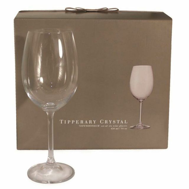 Tipperary Crystal Connoisseur Wine Glasses 450ml (Set of 6) Glasses