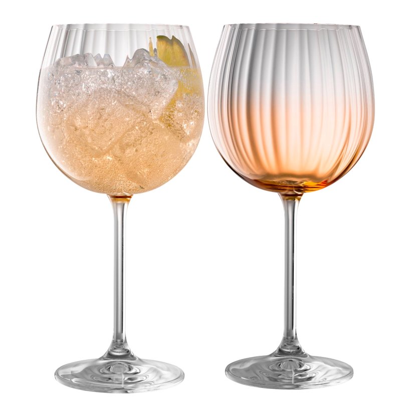 Galway Crystal Erne Gin & Tonic Glass Amber (Set Of 2) 