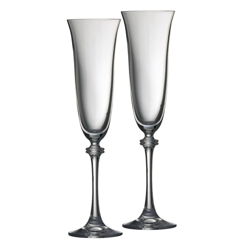 Galway Crystal Liberty Champagne Flute Glass (Set Of 2) 