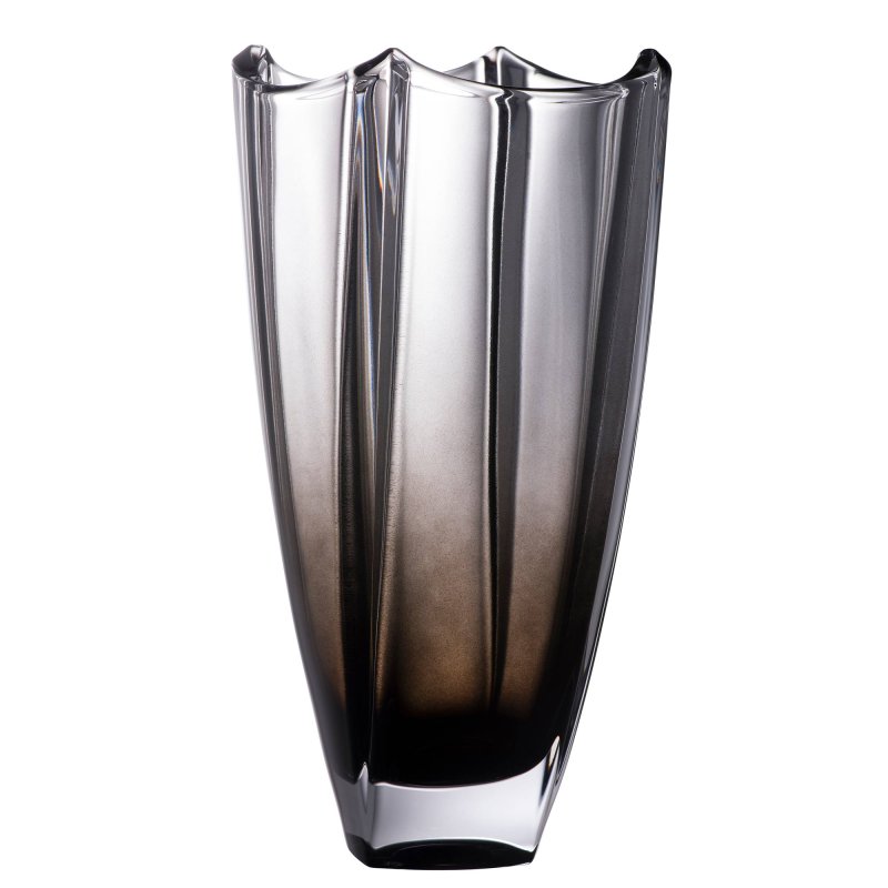 Galway Crystal Dune Square Vase 31cm Onyx 