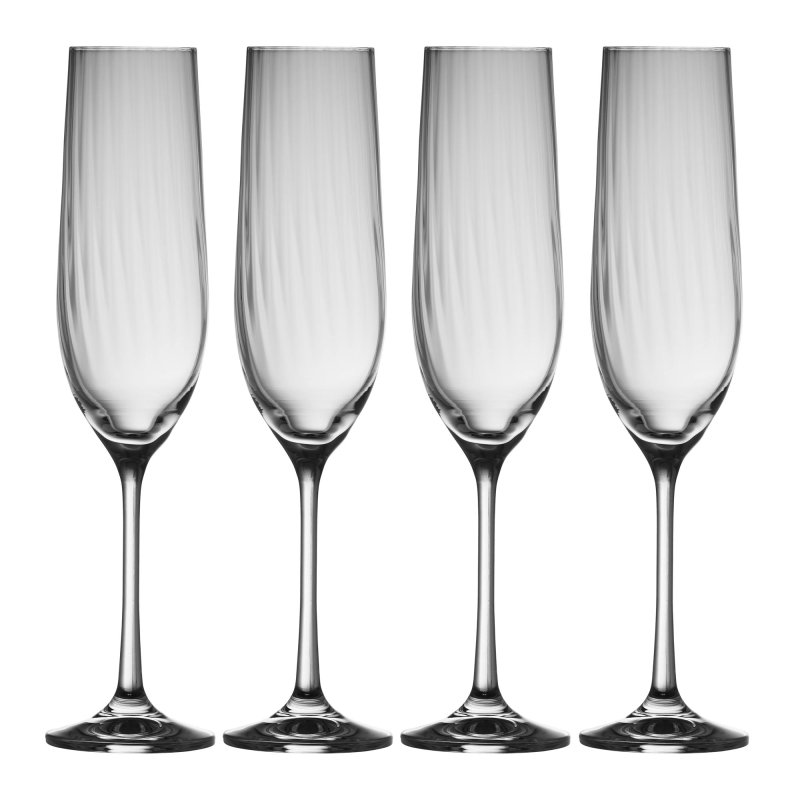 Galway Crystal Erne Champagne Flute Glass (Set Of 4) 