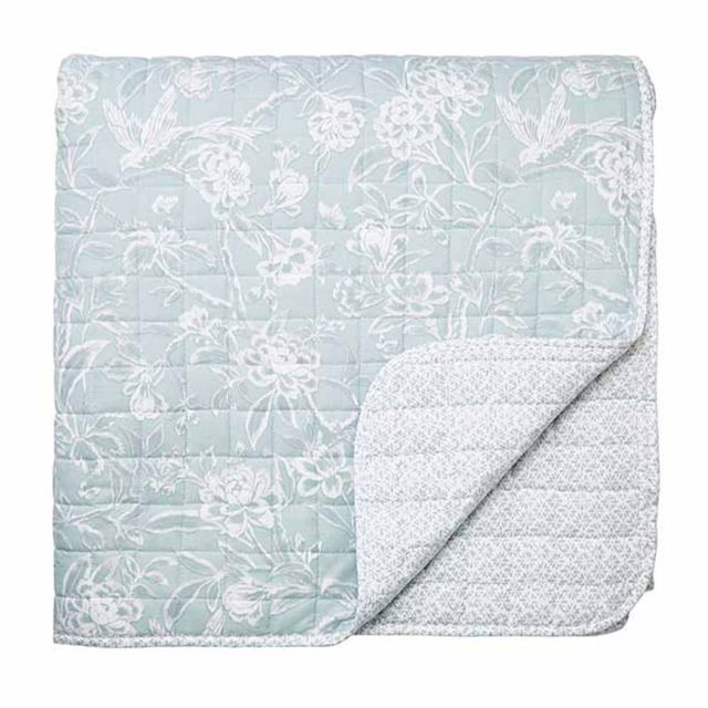 Tattershall Reversible Quilted Throw 2565cm x 260cm Duck Egg