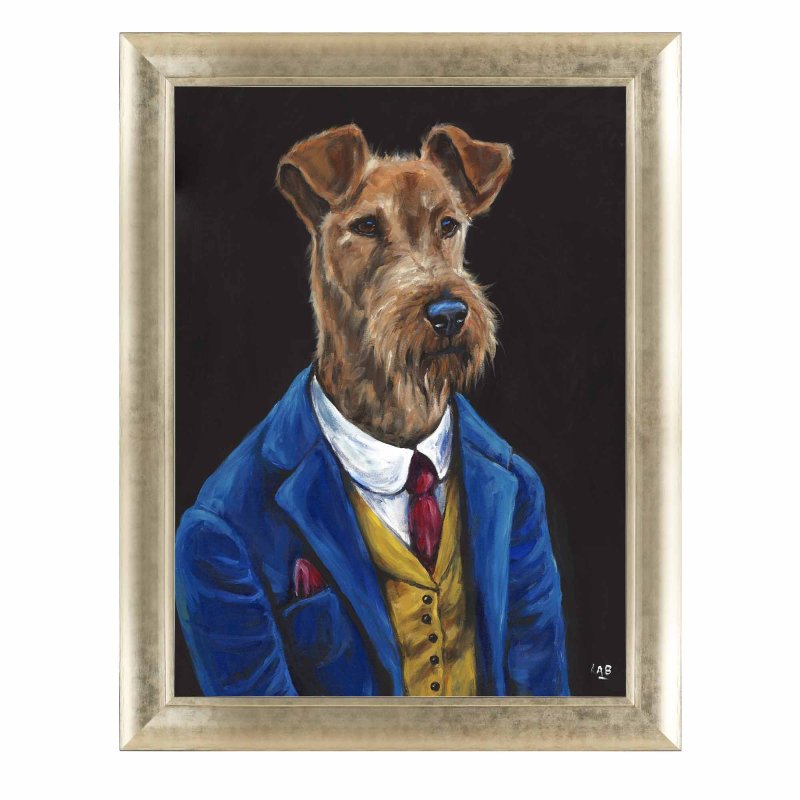 Artko Sir Fergus Fleabag 72cm x 92cm Picture By Louise Brown Gold Frame