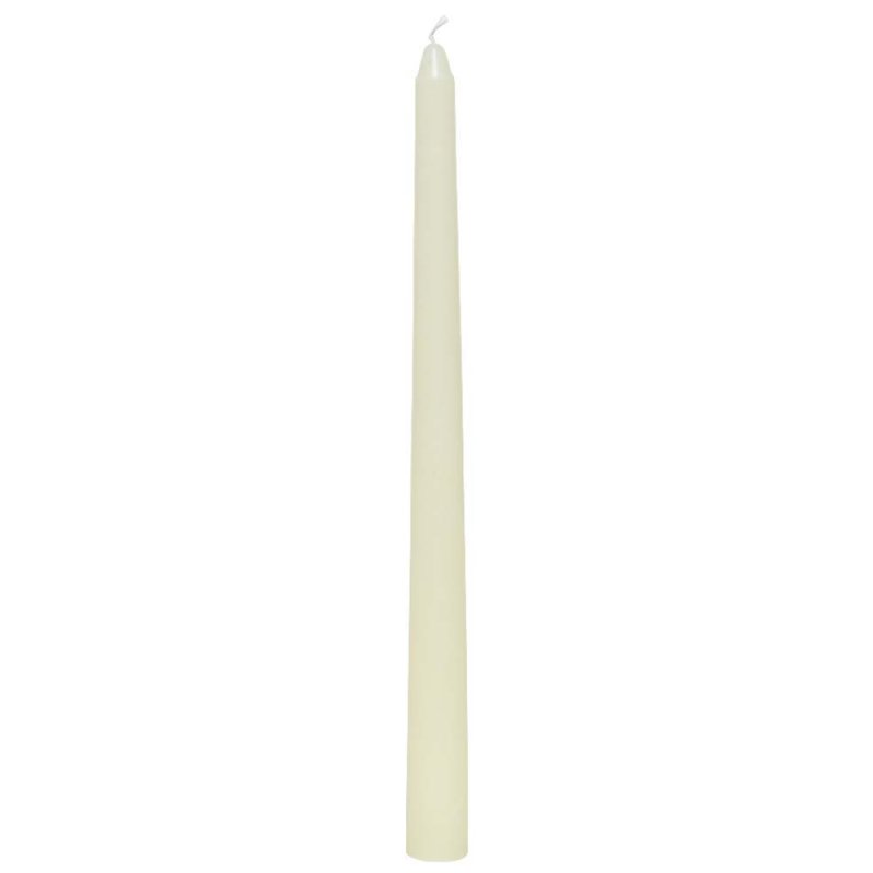 Wax Dinner Candles (Set of 12) Ivory 25cm