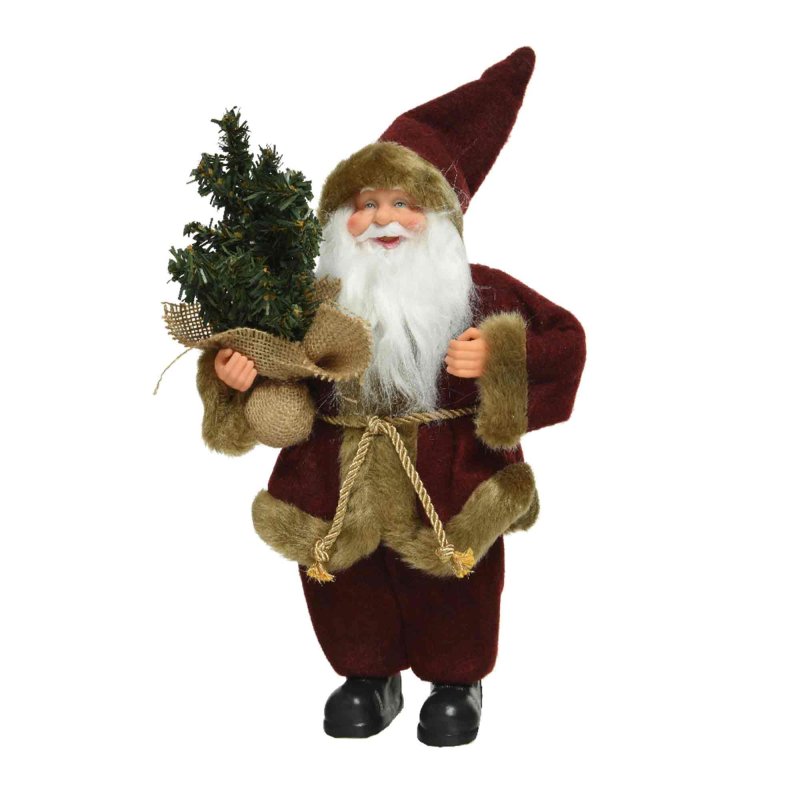 Standing Santa With Tree 30cm