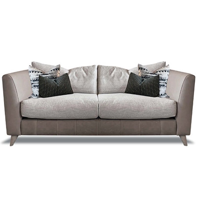 Alexander & James Haven 3 Seater Sofa Leather & Fabric Mix