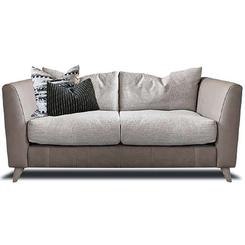 Alexander & James Haven 2 Seater Sofa Leather & Fabric Mix