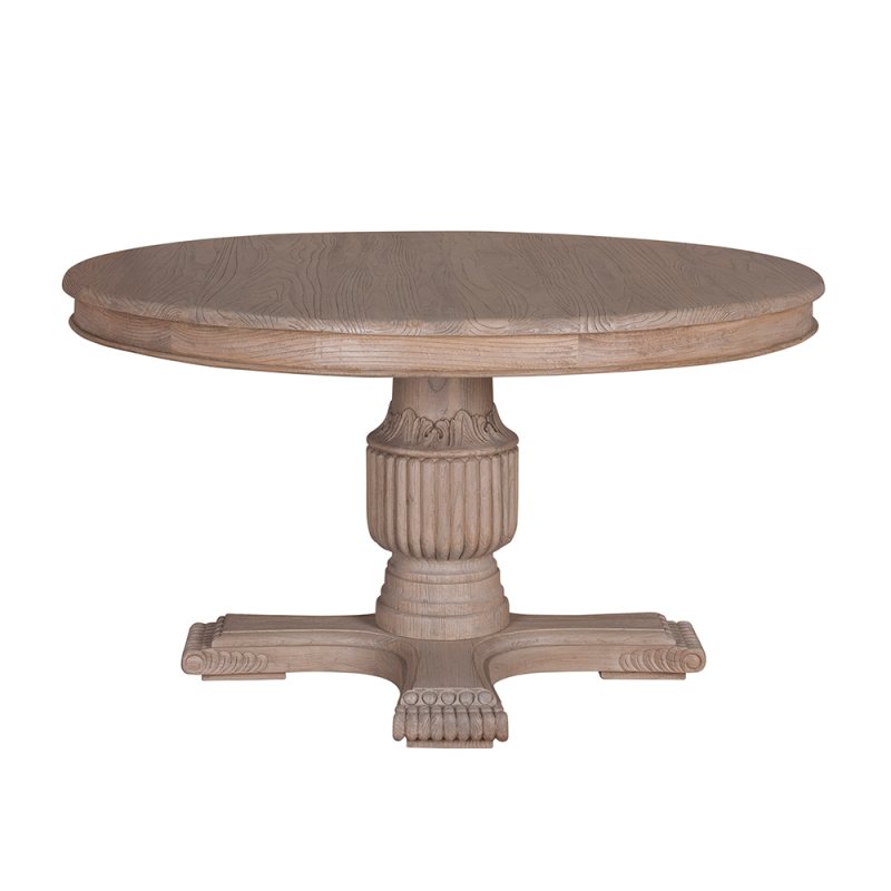 Georgia 6 Person Round Dining Table Rustic Brown
