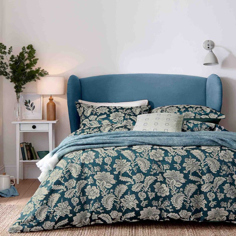 Sanderson Hepworth King Duvet Cover Teal