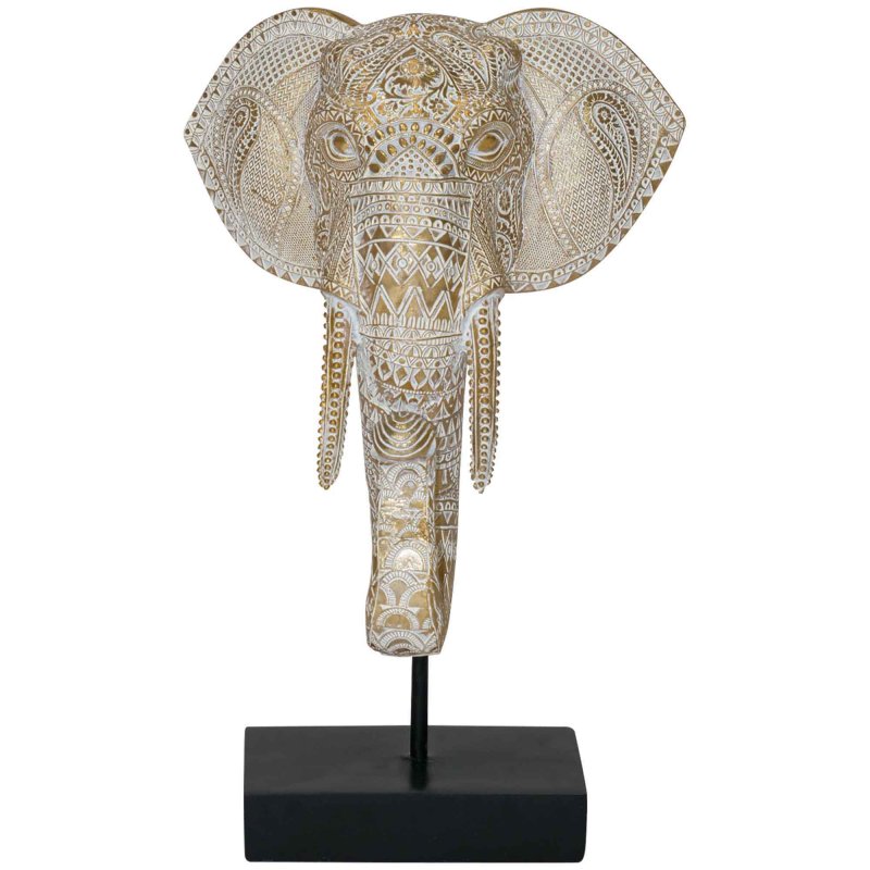 Mindy Brownes Elephant Head Ornament Large Gold