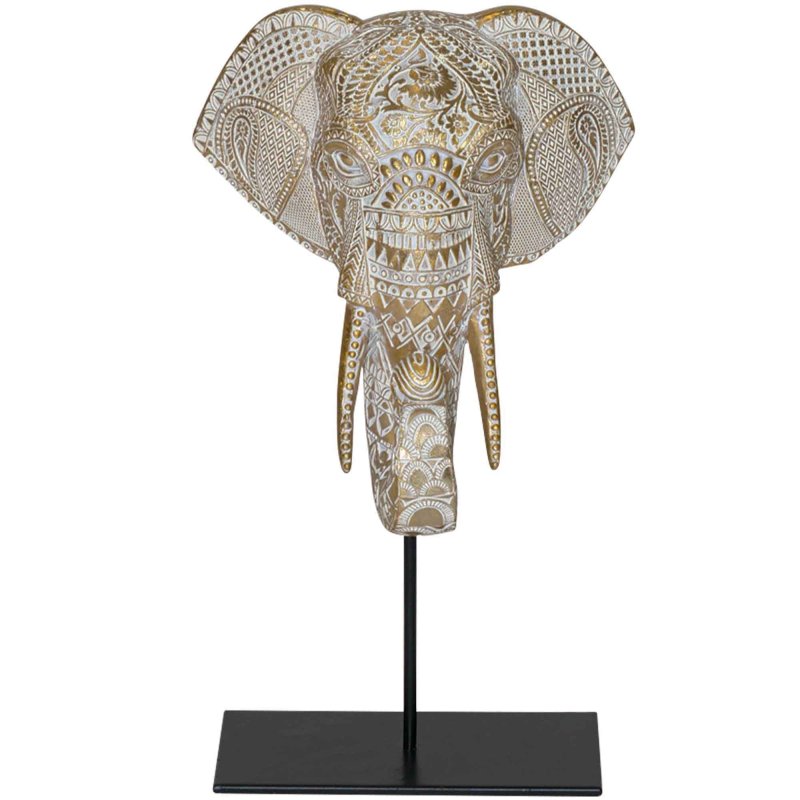 Mindn Brownes Elephant Head Ornament Small Gold