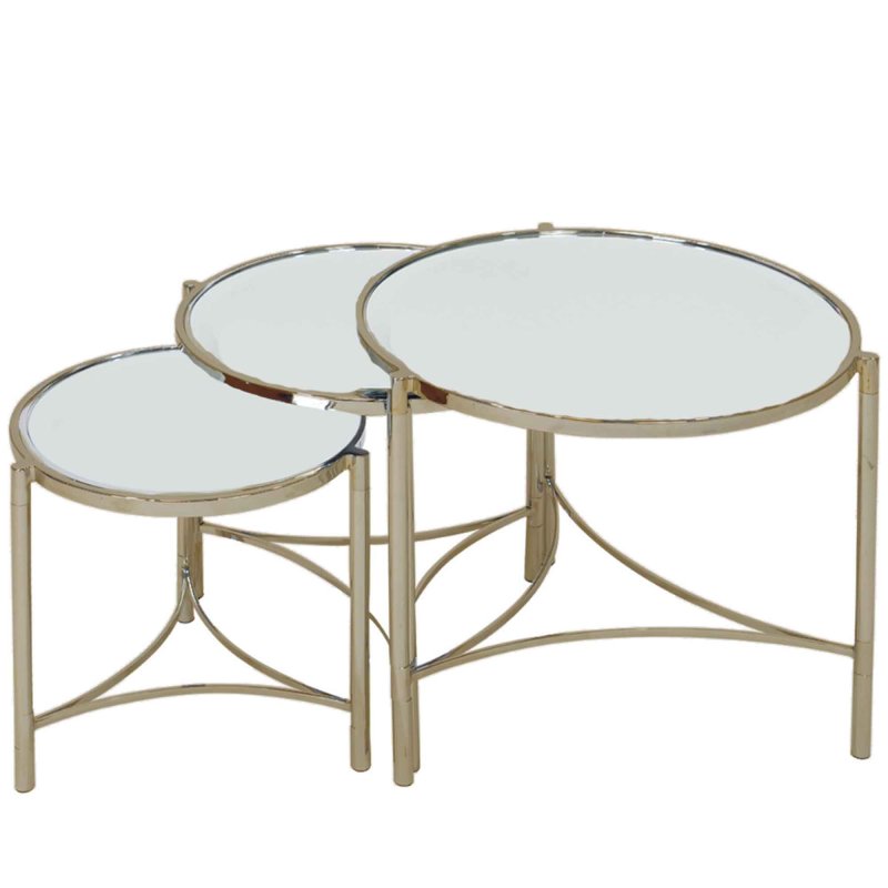 Mindy Brownes Brookville Nest of Tables (3) Brass