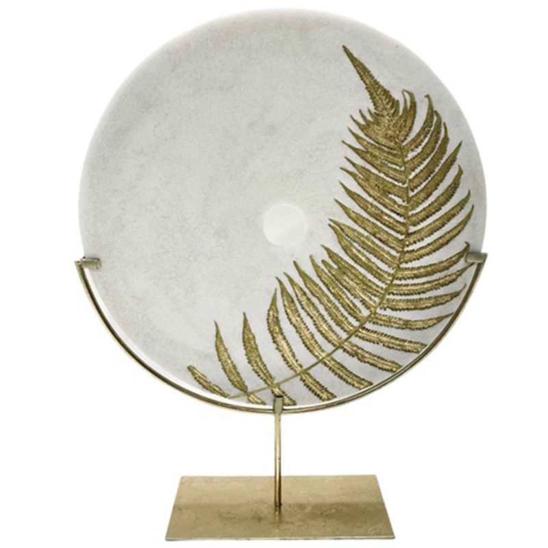 Mindy Brownes Gold Leaf Circle Décor Ornament Gold