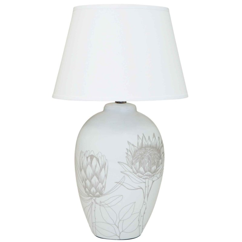 Mindy Brownes Serene Lamp White With Light Grey Shade