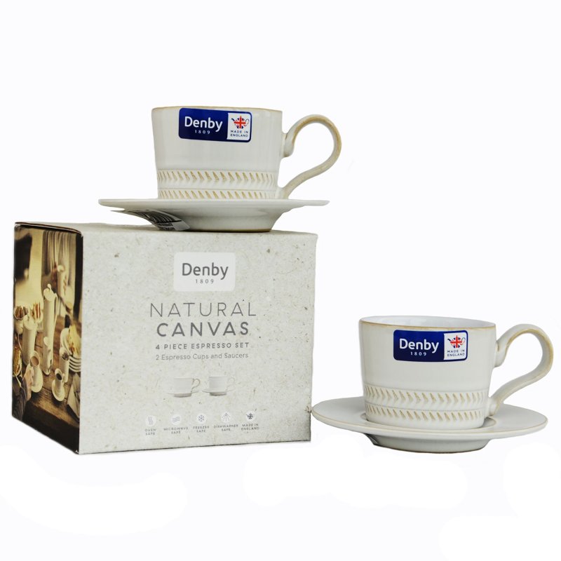 Denby Denby Natural Canvas 4 Piece Espresso Set