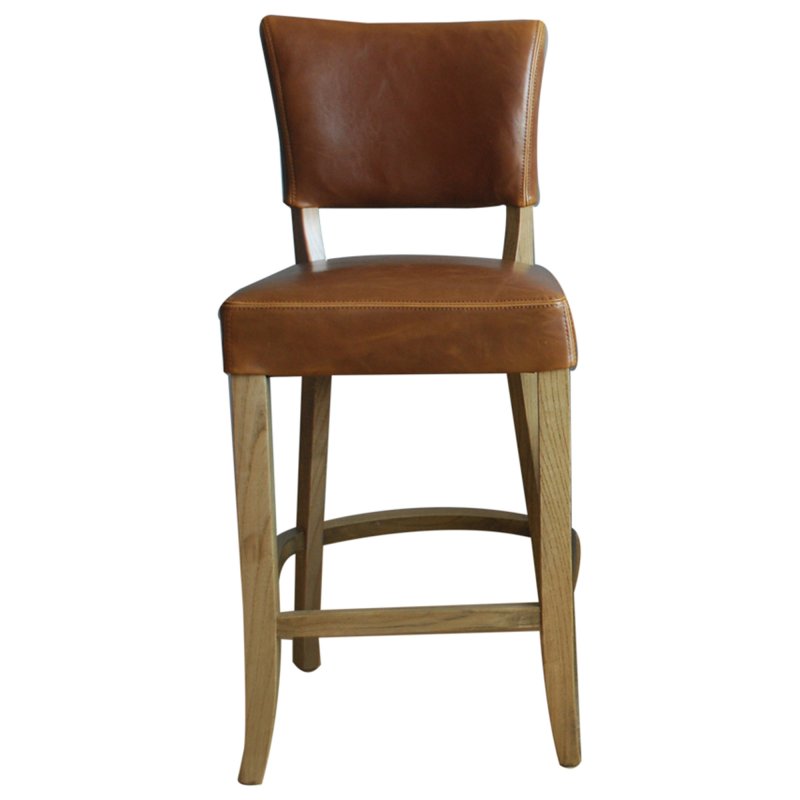 Daisy High Bar Stool Faux Leather Tan