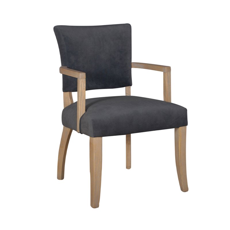 Duke Arm Chair Fabric Dark Grey