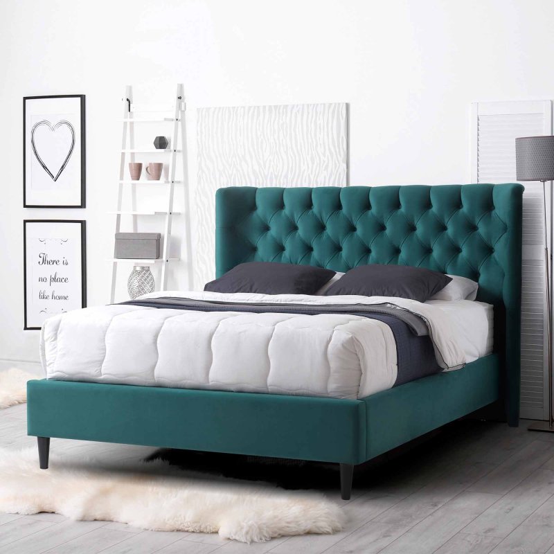 Molly Super King (180cm) Bedstead Fabric Green Lifestyle
