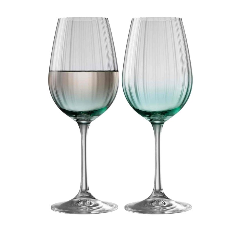 Galway Crystal Erne Wine Glasses Aqua (Set Of 2)